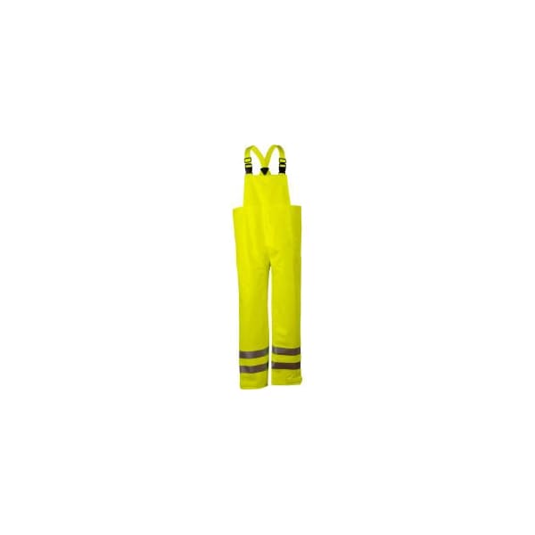Arc H2O Flame Resistant Hi-Vis Rain Bib Overall, ANSI Class E, Yellow, 2XL
